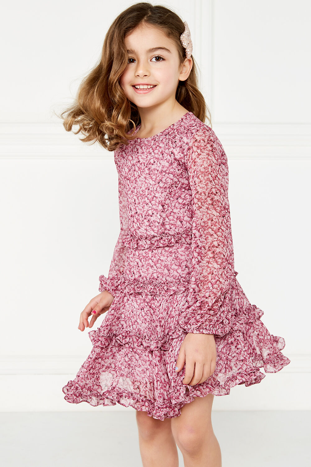 Floral Frill Dress Junior Girls 27 Dresses Bardot Junior
