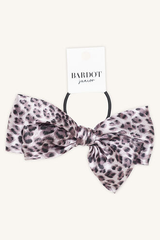 BOW HAIR TIE in colour ANTELOPE