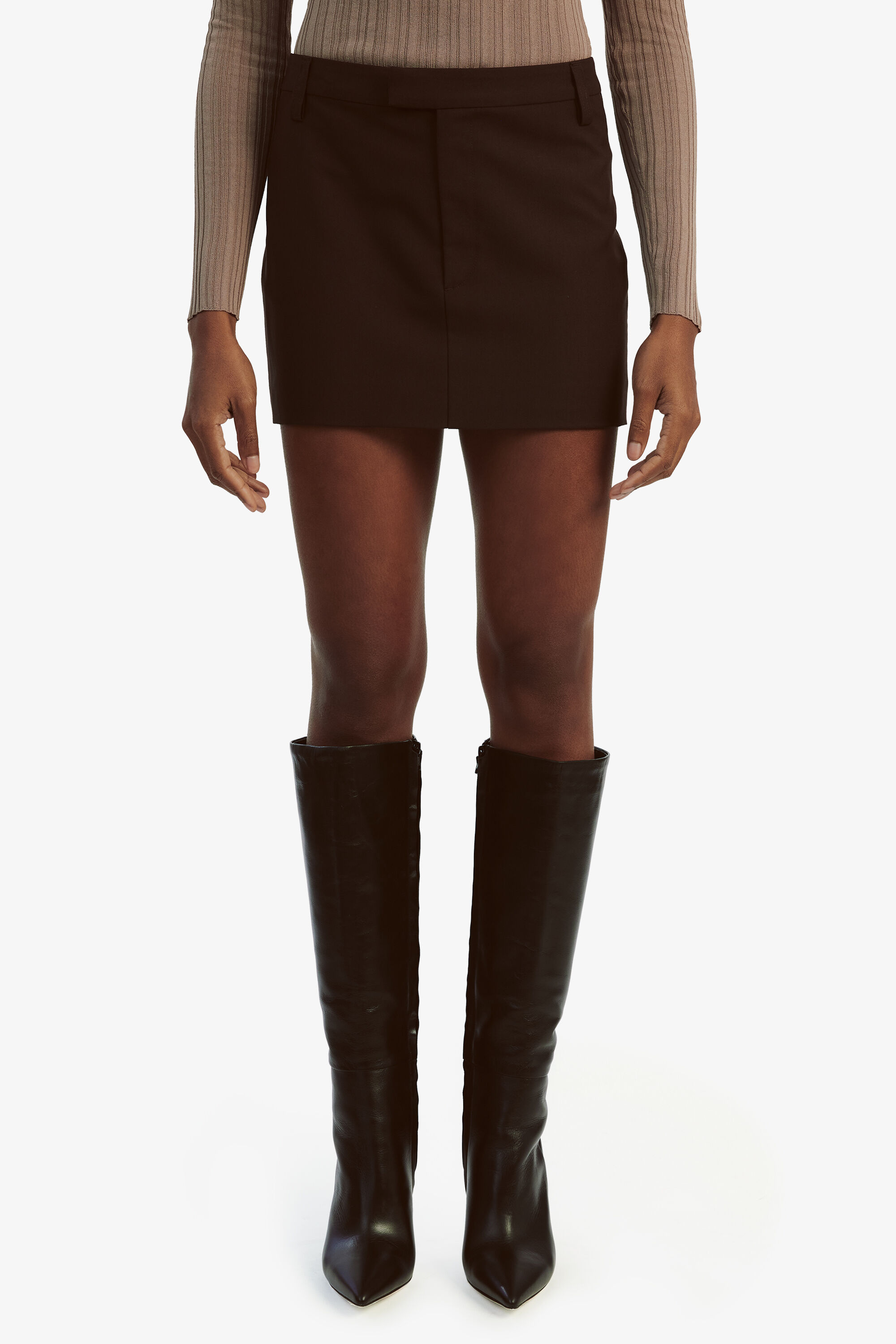 Black leather skirt bardot new arrivals