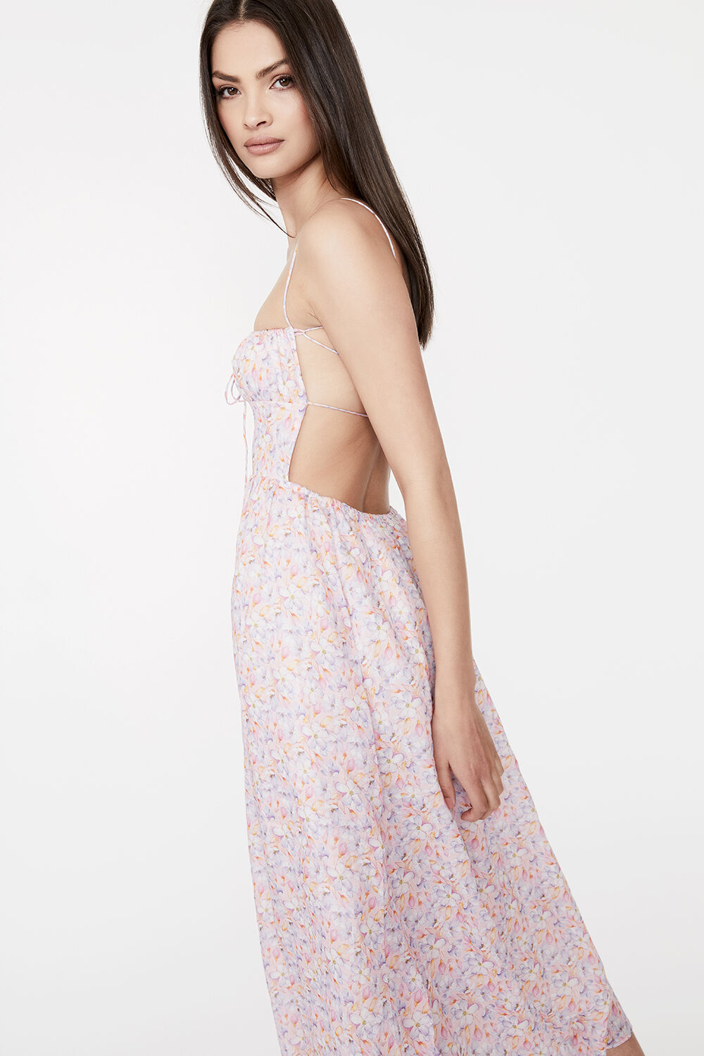 Spring Floral Midi Dress in Spring Frl 