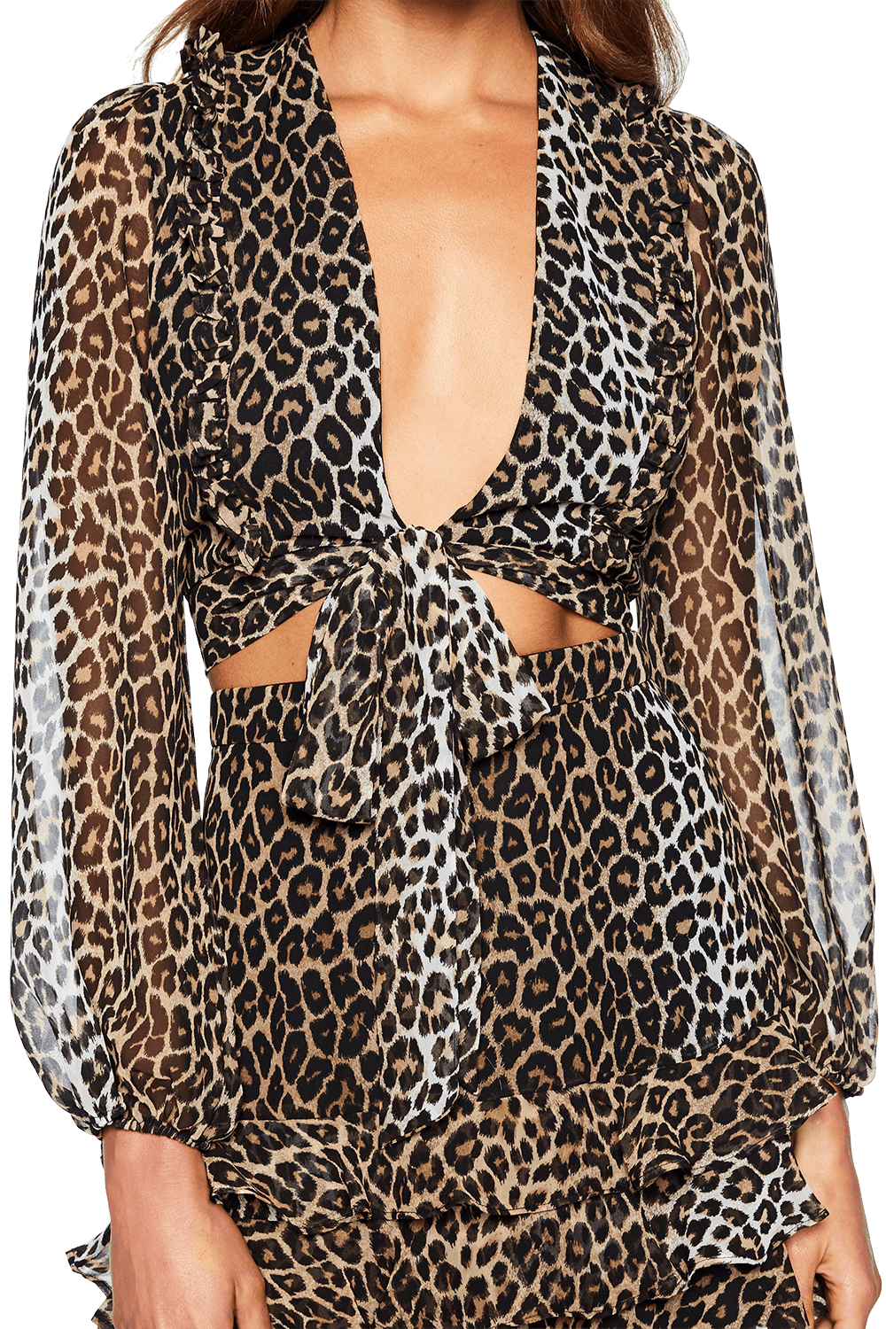 Leopard Wrap Top in Leopard | Bardot