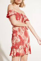 GWEN MINI DRESS in colour MINERAL RED