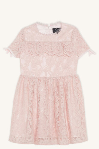 MILLY LACE DRESS in colour PRIMROSE PINK