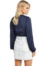 ELENA TIE BLOUSE in colour ECLIPSE