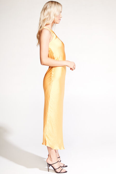 GEMIMA SLIP DRESS in colour JAFFA ORANGE