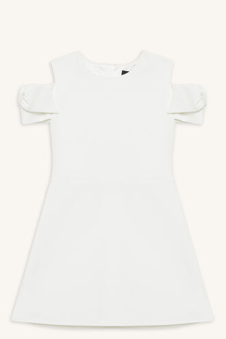 IVA BOW SHIFT DRESS in colour GARDENIA