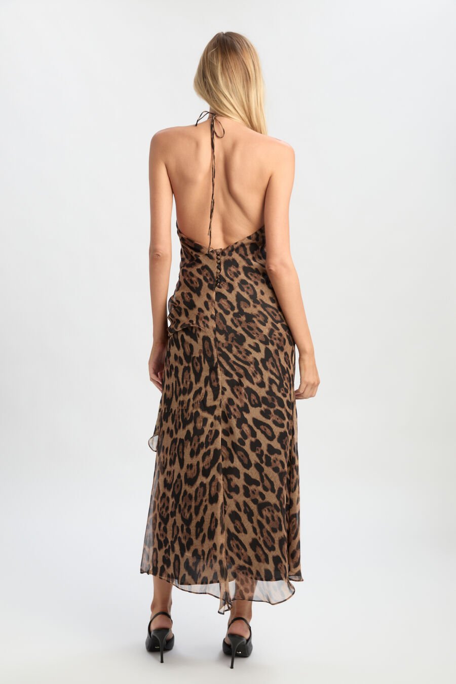 CYREL PRINTED MAXI DRESS in colour B LEOPARD