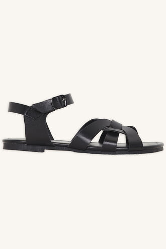 AUDREY TWIST FRONT SANDAL in colour METEORITE
