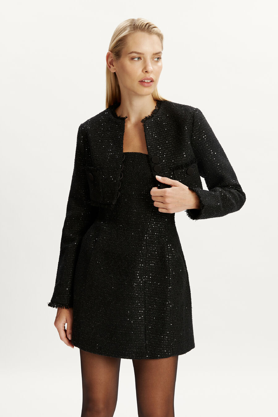 Karoline Boucle Cropped Jacket