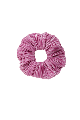 PLEATED SCRUNCHIE in colour PARADISE PINK