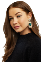 EMERALD EYE EARRING in colour GOLD EARTH