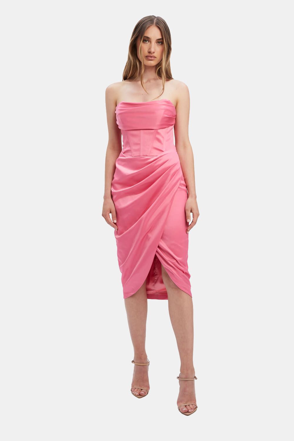Petal pink long store dress