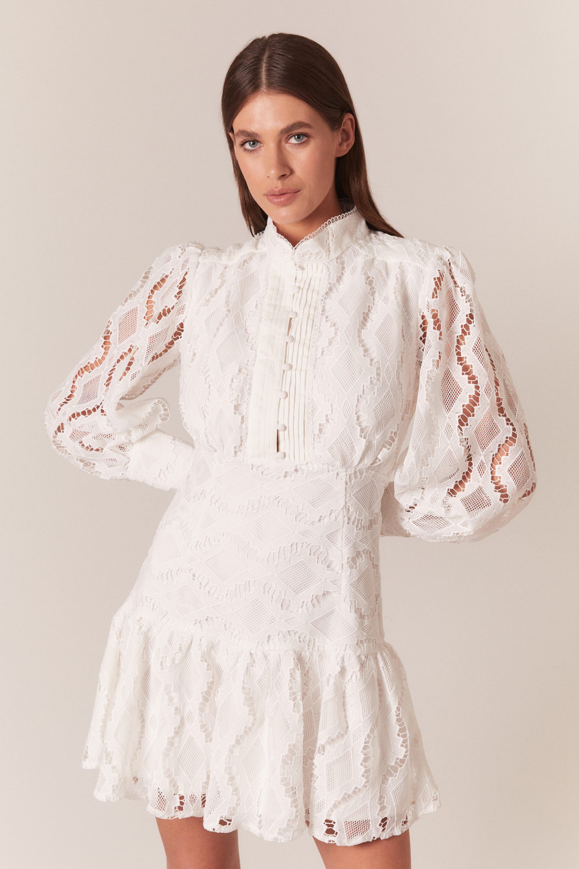 Bardot long sleeve lace dress sale