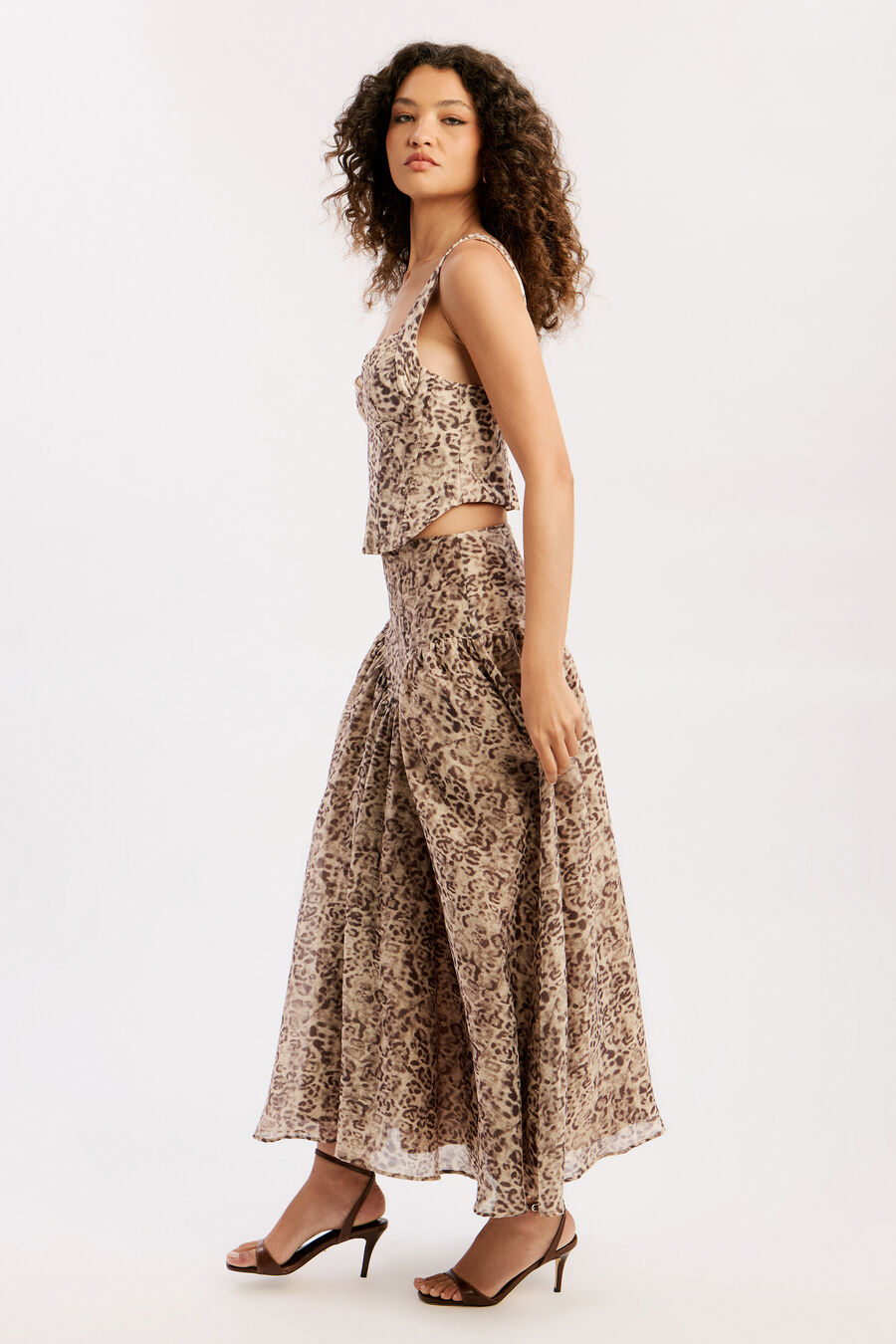 Hildie High Waisted Midi Skirt