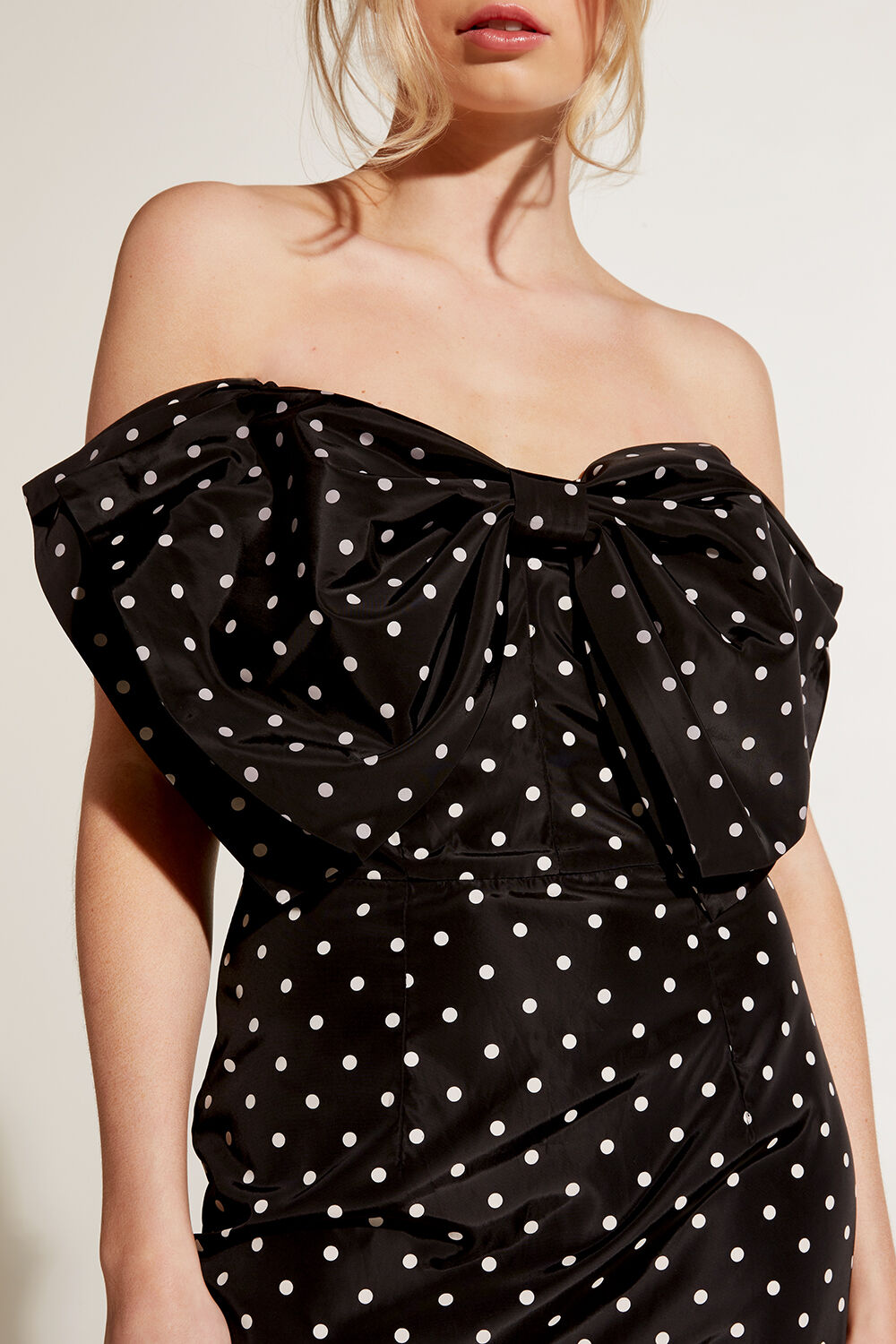 bardot spot shirt dress