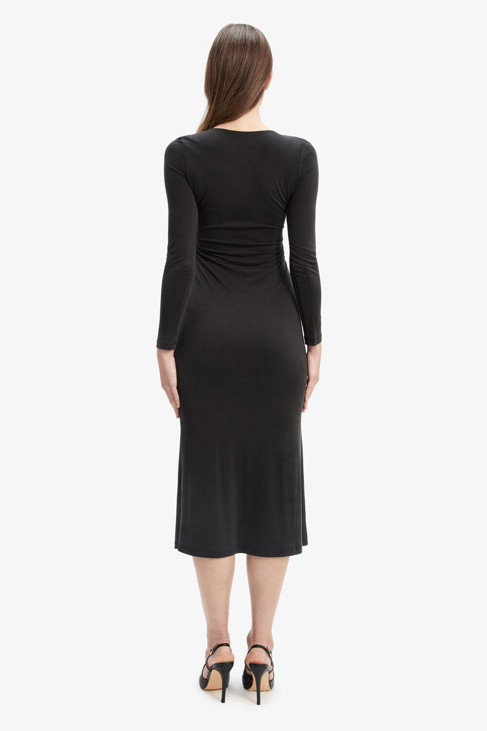 ZANITA MAXI KNIT DRESS in colour CAVIAR