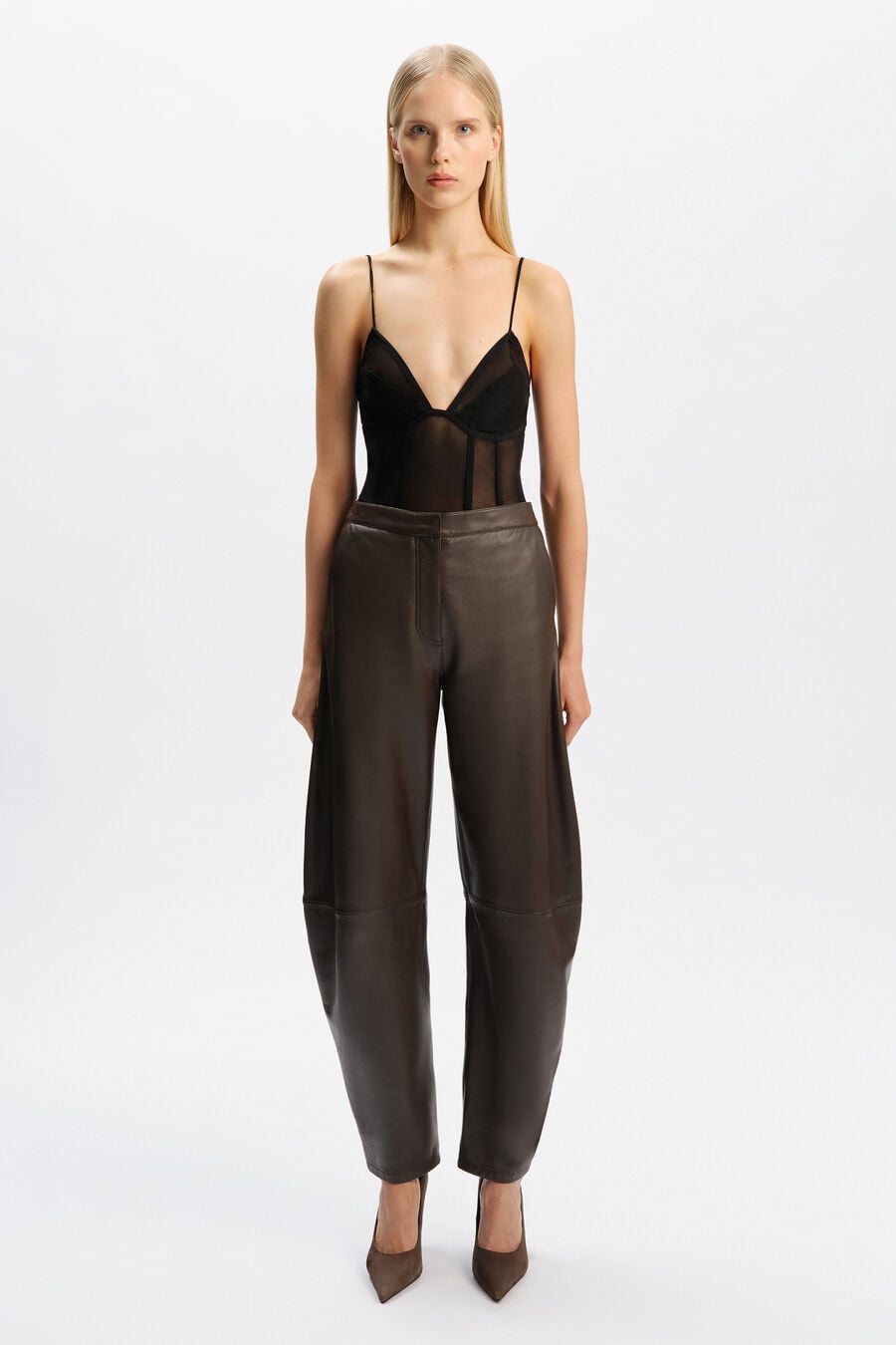 Ryan Leather Barrel Pant
