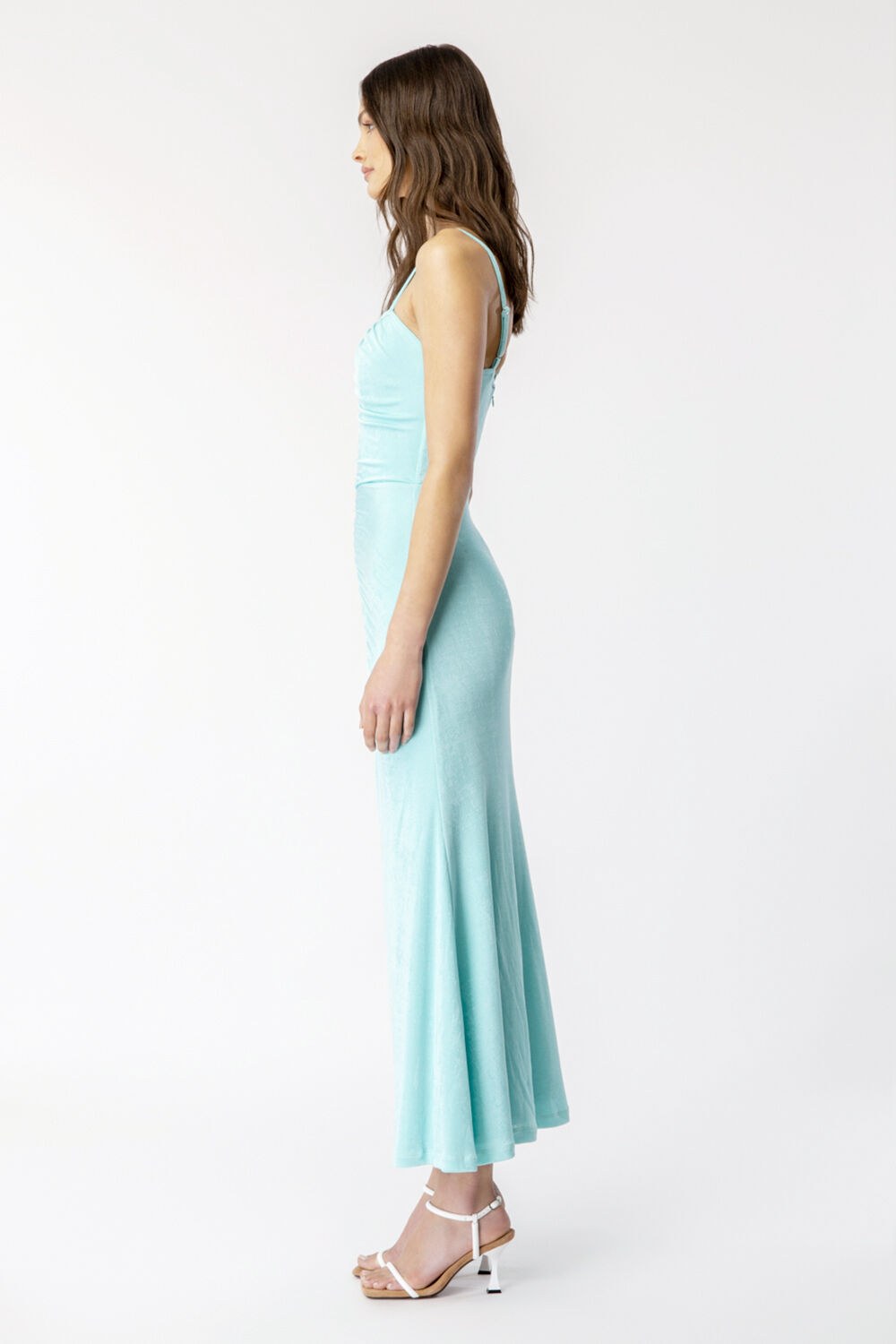ADALYN RUCHED DRESS in colour CLEARWATER