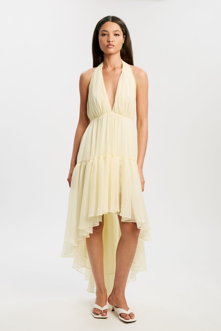 Leona High Low Ruffle Dress