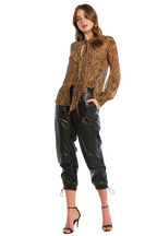 ZEBRA TIE TOP in colour TAPIOCA