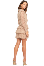 ALESSIA FRILL DRESS in colour MOONLIGHT