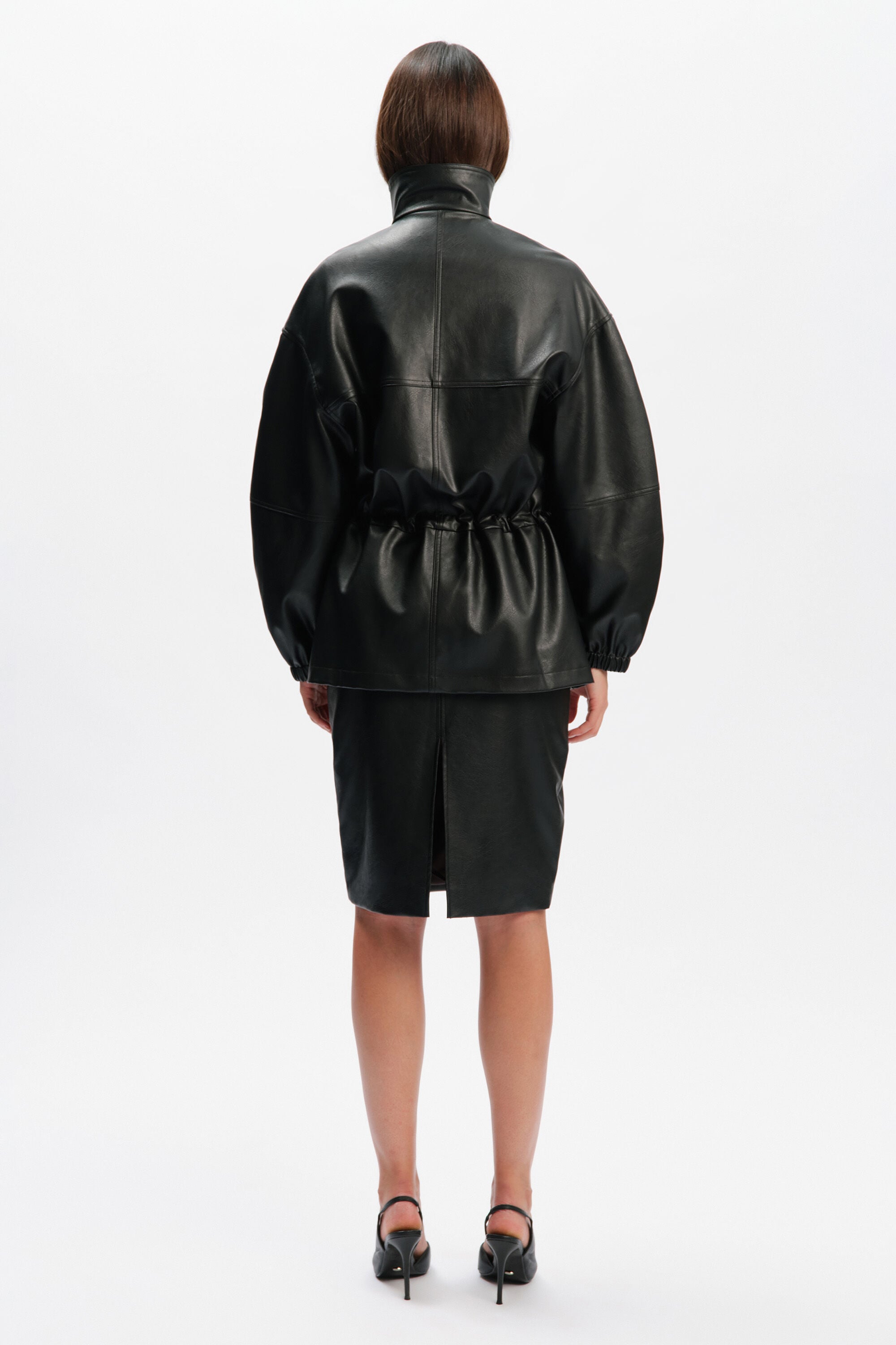 Anja Vegan Leather Jacket In Black | Bardot