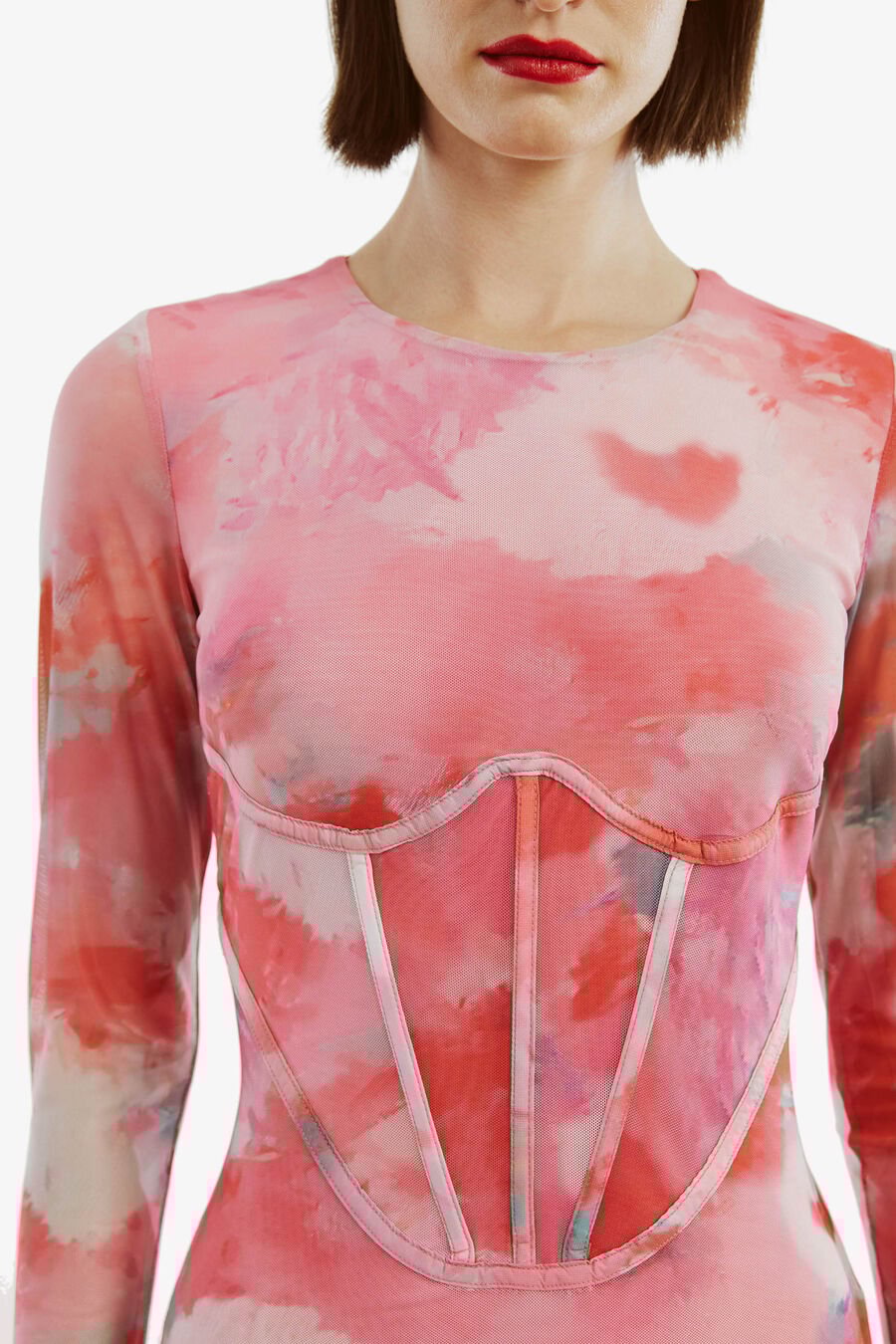 Lena Mesh Midi Dress