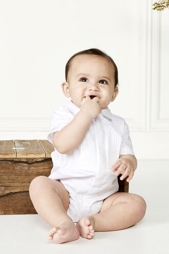 PINTUCK BIB GROW in colour BRIGHT WHITE