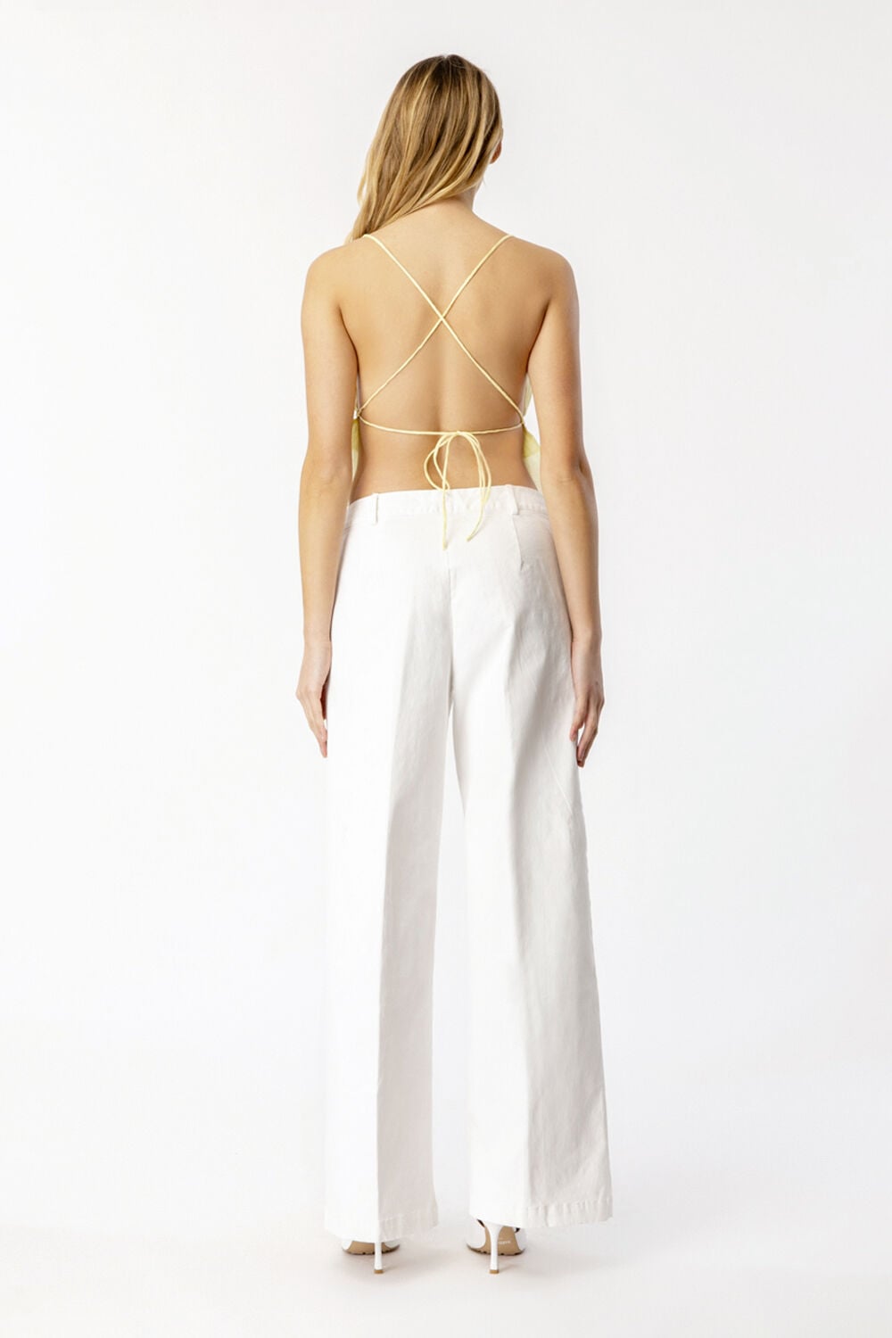 Low Rise Hipster Pant in Ivory | Bardot