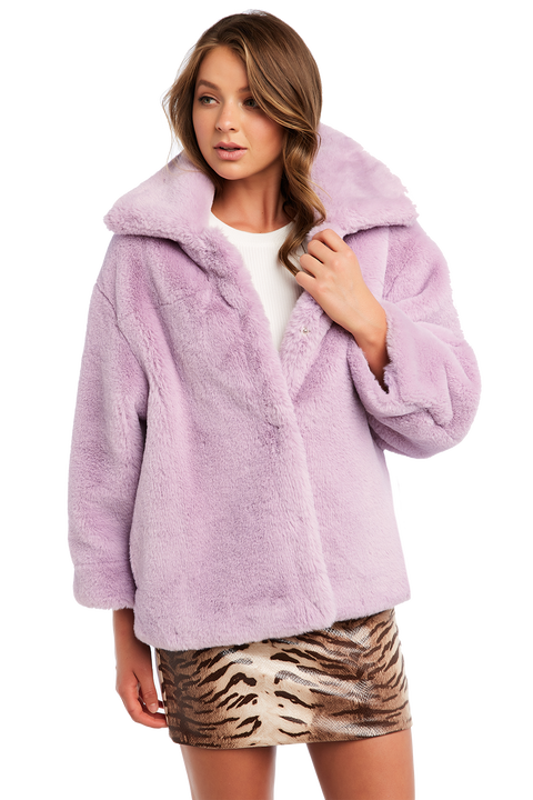Pia Faux Fur Bomber | Ladies Clothing & Jackets & Coats | Bardot