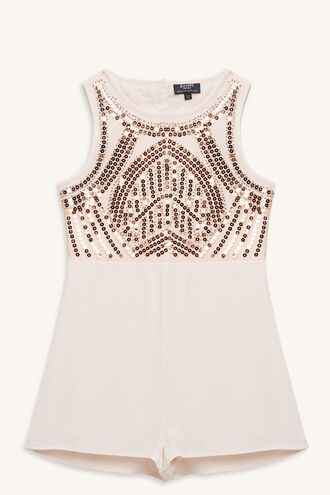 TORI BEADED PLAYSUIT in colour CRYSTAL PINK