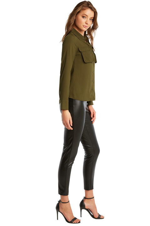 CARGO SHIRT in colour BURNT OLIVE