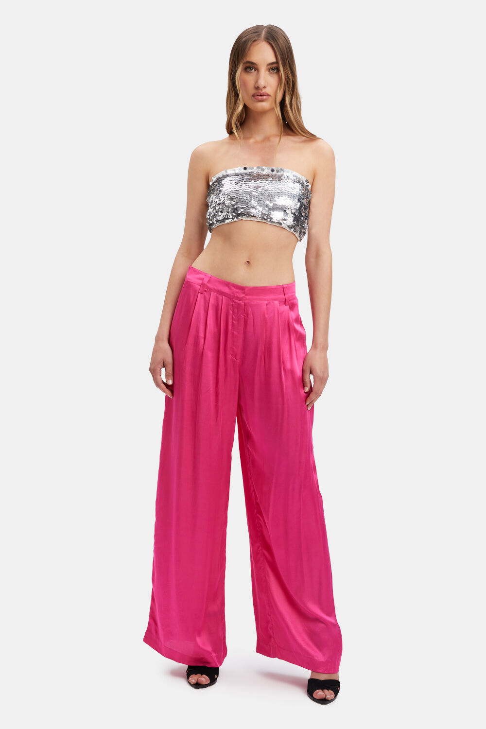 COSMIC TUBE TOP in colour SILVER