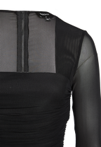 TASHA MESH DRESS in colour CAVIAR