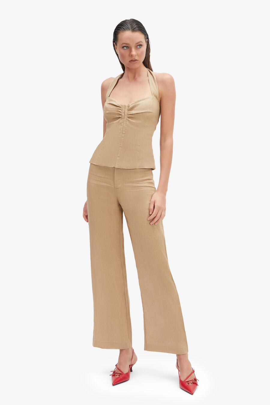 Rixton Linen Halter Top