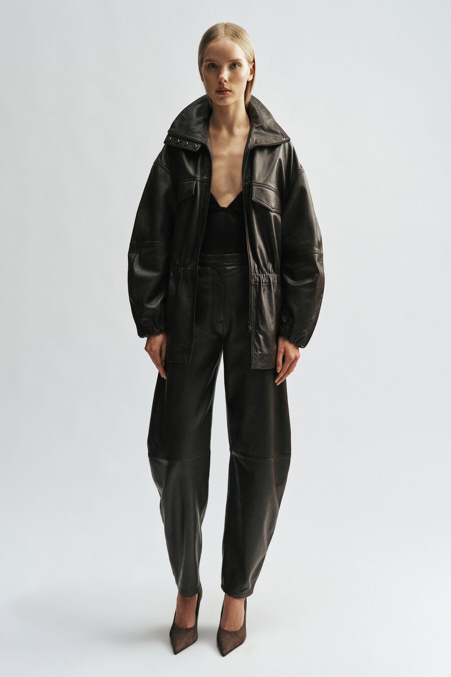 Ryan Leather Barrel Pant