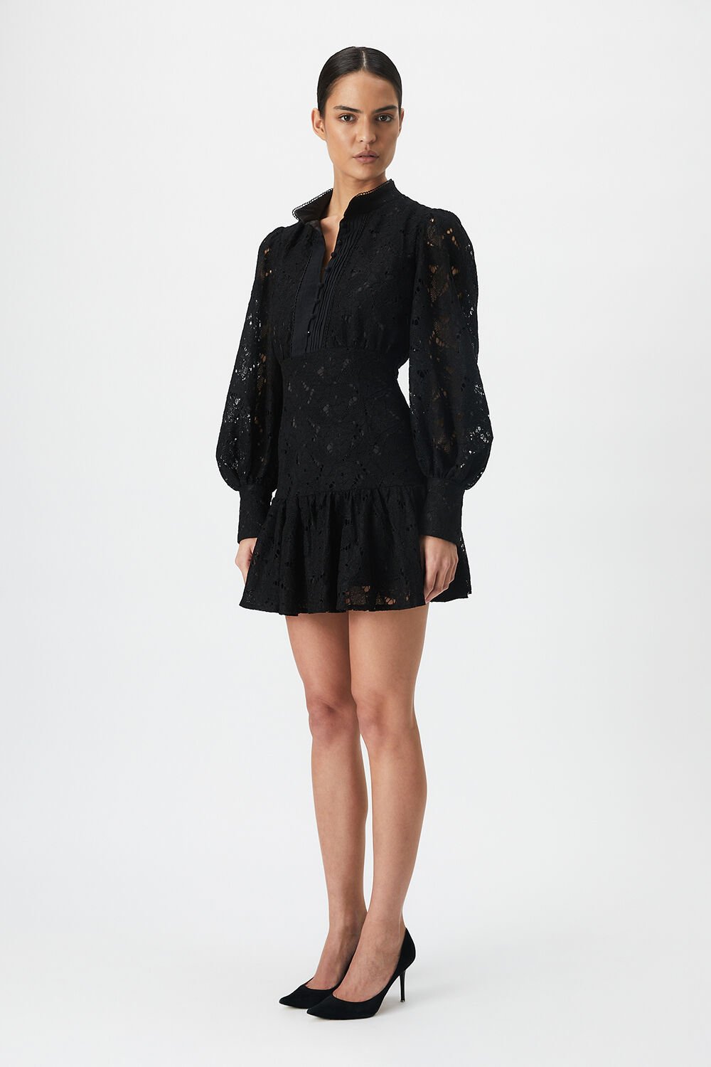 Bardot lace cheap mini dress