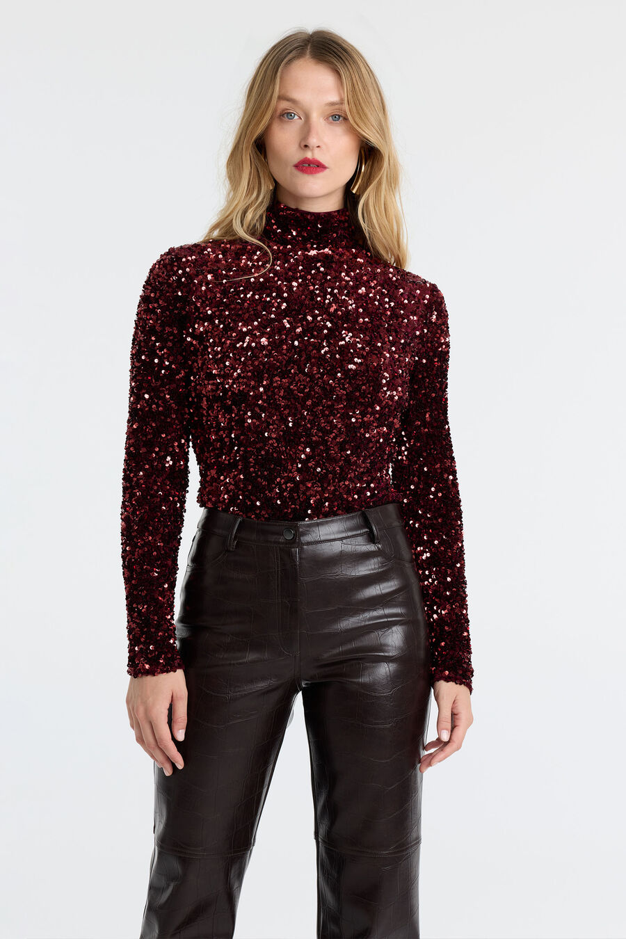 Nia Vegan Croc Leather Pant