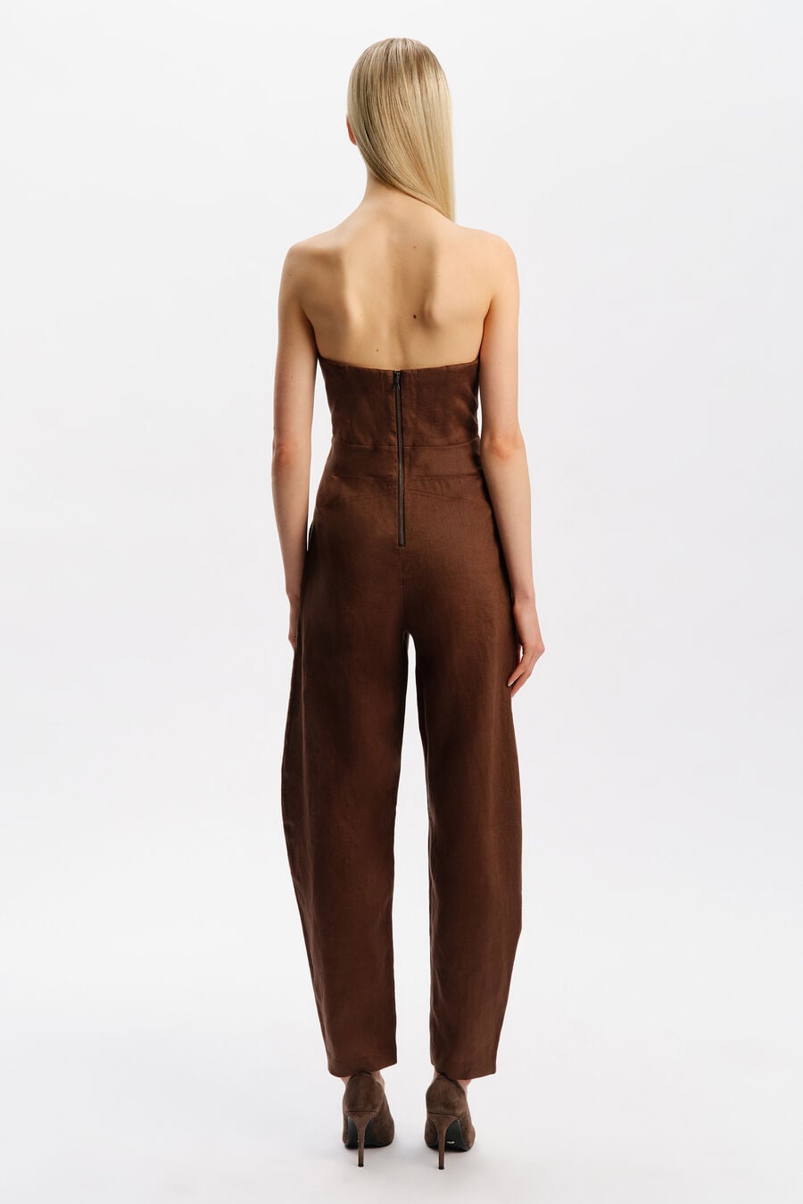Lysette Barrel Linen Jumpsuit