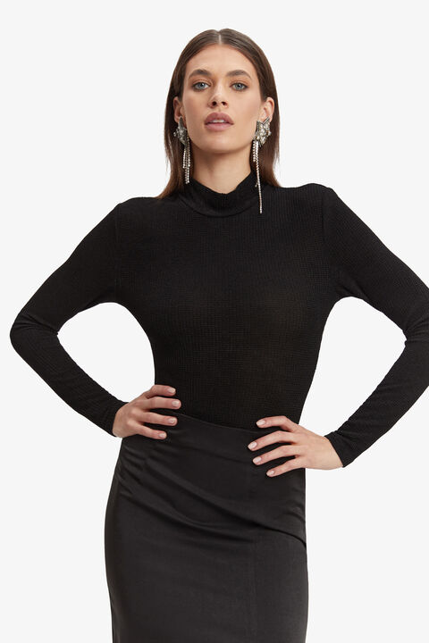 CAMDEN BODYSUIT in colour CAVIAR