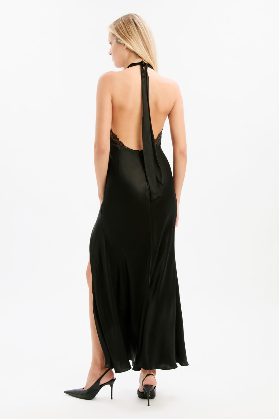 ROSELYN HALTER NECK MAXI DRESS