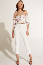 ZALIA SLIM PANT in colour CLOUD DANCER