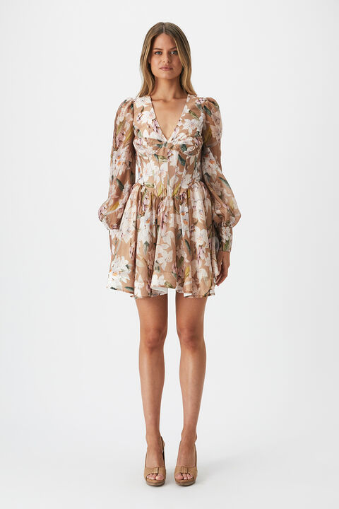 ZELINA MINI FLORAL DRESS in colour LILY FLORAL