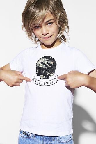 KILLIN IT S/S TEE in colour BRIGHT WHITE