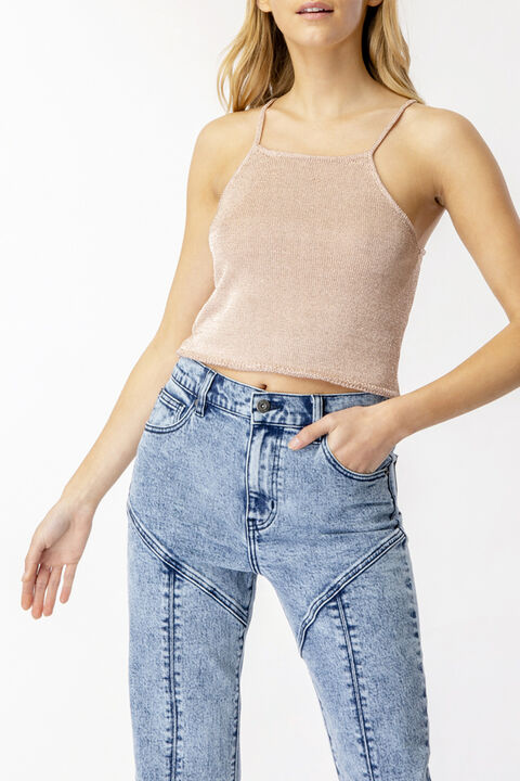 LUREX CAMI in colour ROSE CLOUD