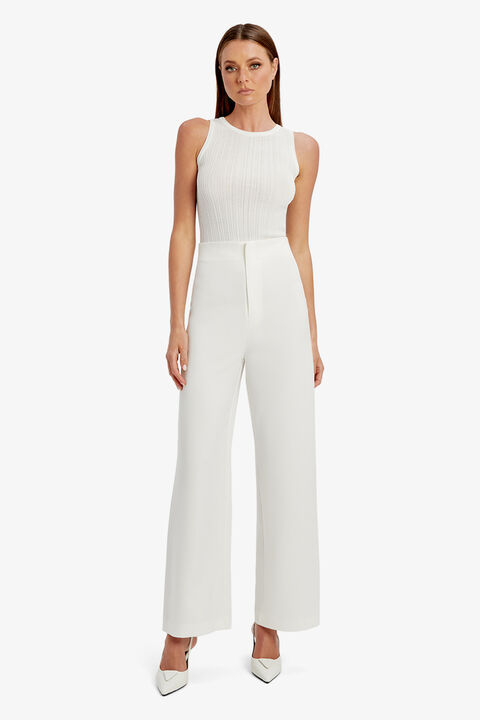 ANNA HIGH WAIST PANT in colour BRIGHT WHITE