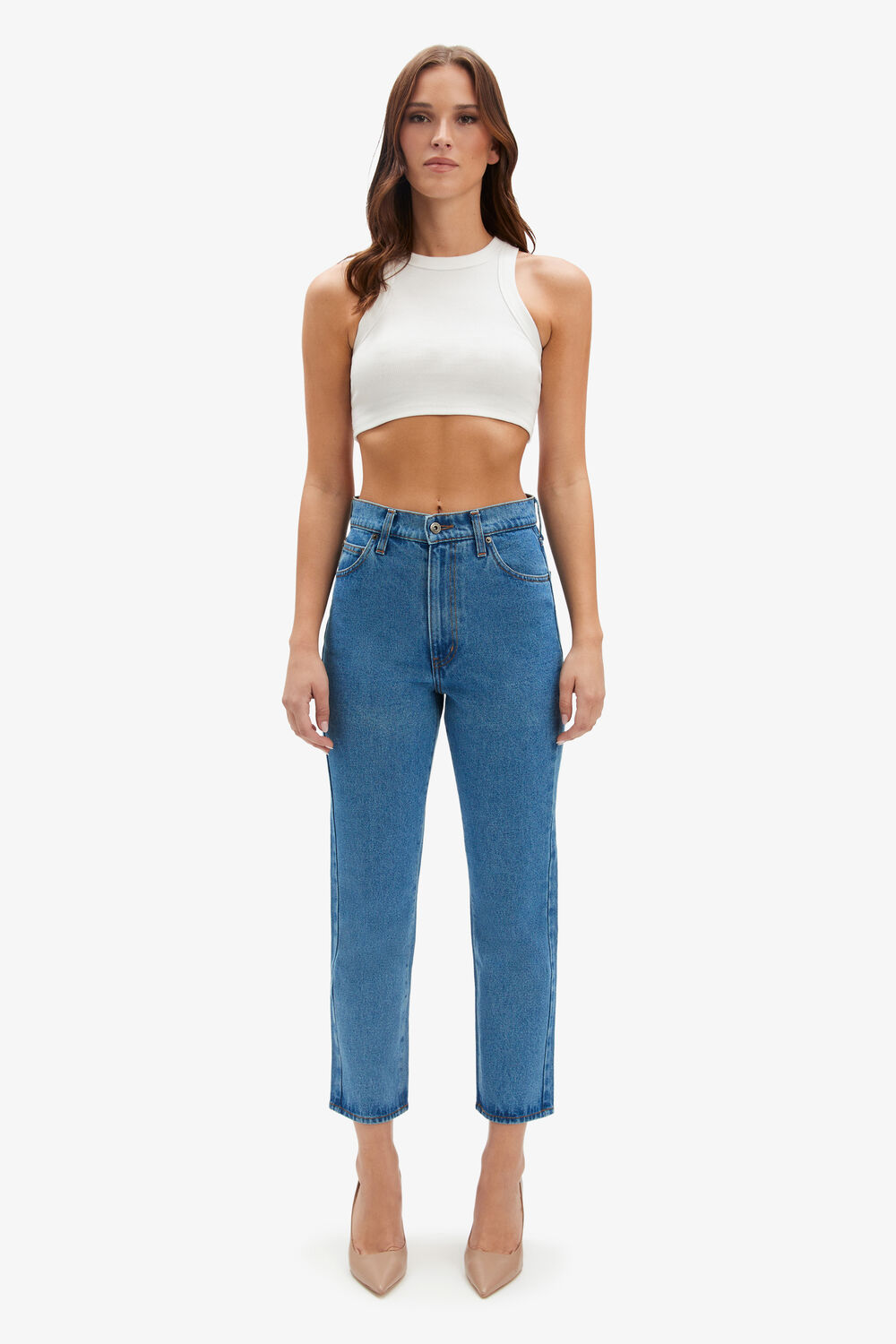 GISELE STRAIGHT LEG JEAN in colour TRUE NAVY
