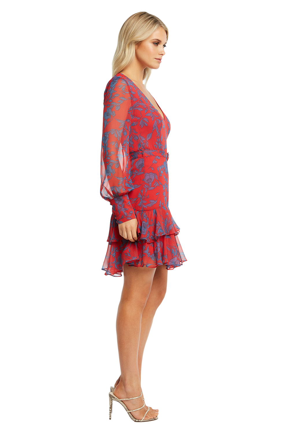 Madelyn Floral Dress in Rd Bl Flrl | Bardot