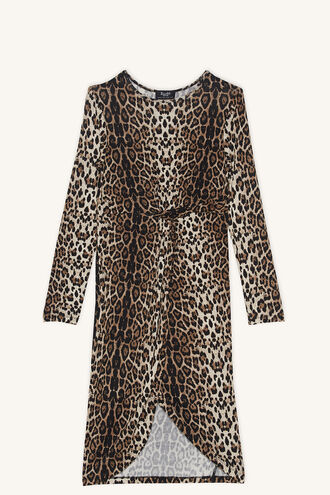 ALLEGRA TWIST DRESS in colour LATTE