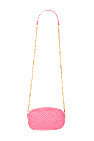 QUILTED PURSE BAG in colour BEETROOT PURPLE